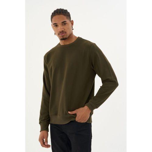 Süperlife Erkek Gri Bisiklet Yaka Ribanalı Regular Fit Sweatshirt spr26swk930