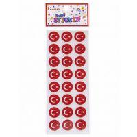 Ticon Yuvarlak Bayrak Sticker - 6 adet