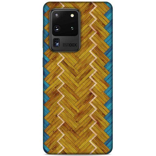Lopard Samsung Galaxy S20 Ultra Uyumlu Kılıf Wood'X (37) Silicone Cover Baskılı