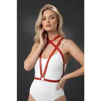 Kırmızı Kadın Kemer Çapraz İnce Deri Vücut Aksesuarı - Brf15