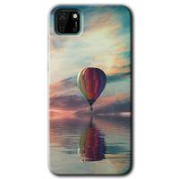 Huawei Y5P Kılıf HD Desen Baskılı Arka Kapak - Zeplin + Kırılmaz Cam