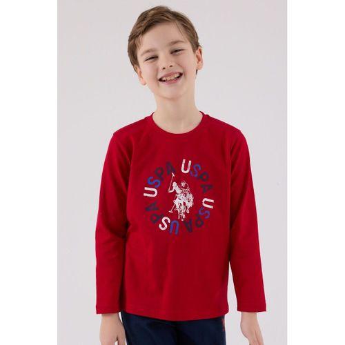 U.S.Polo U.S. Polo Assn Uzun Kol Pijama Takım US2214-4 Kırmızı