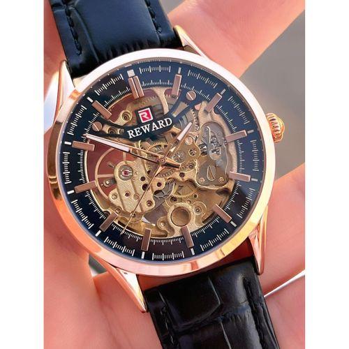 Reward Otomatik Deri Kordon 5 Atm Suya Dayanıklı Erkek Kol Saati VS.BLKT.0615