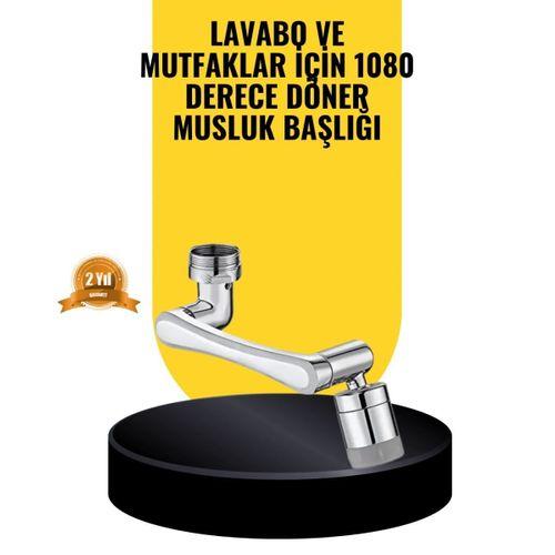 1080° Dönebilen Musluk Başlığı 2 Su Modlu Ayarlanabilir Esnek Tasarım
