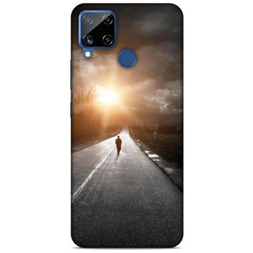 Oppo Realme C15 Kılıf Depresyon (38) Neo Hybrid Kılıf Yeşil Kırmızı Mor