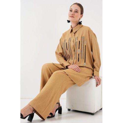 Desenli Tunik Pantolon İkili Takım 6720 - Bisküvi