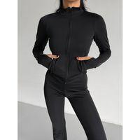 Kadın Balıkçı Yaka Cep Detaylı Ceket Ve Ispanyol Paça Spor Ikili Takım