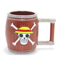 One Piece Hasır Şapka Korsanları 3d Fıçı Tasarımlı Kupa Bardak