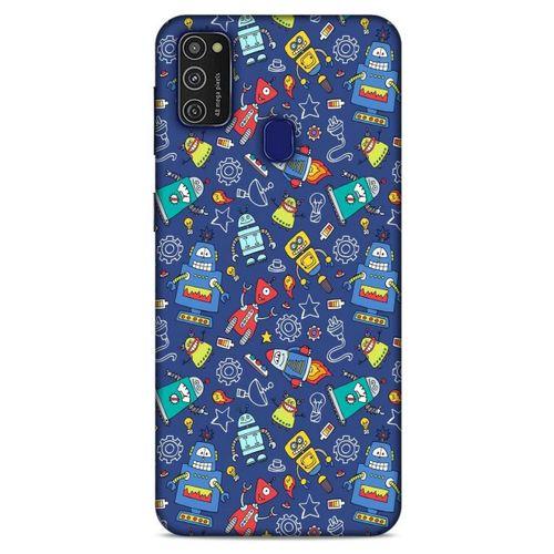 Retro (7) Desen Telefon Kılıfı Renkli Samsung Galaxy M21 Kılıf