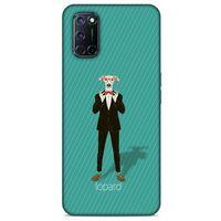 Oppo A52 Kılıf FunnyMaX (12) Koruyucu Silikon Turkuaz Köpek