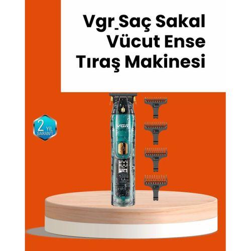 Vgr V-695 Şarjlı Saç Sakal Tıraş Makinesi 2600mah Batarya Ve Kılavuz Taraklı
