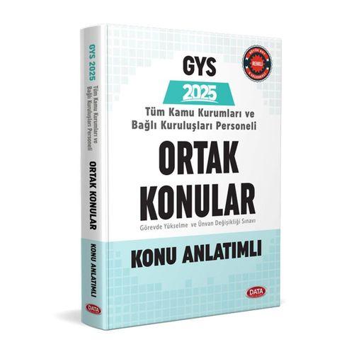 2025 Türkiye Kamu Kurumları ve Bağlı Kuruluşları Personel GYS ve Unvan Değişikliği Ortak Konular Hazırlık Kitabı Data Yayınları
