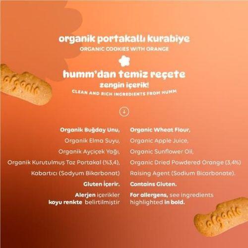 Humm Organik Vegan Portakallı Kurabiye 55 Gr