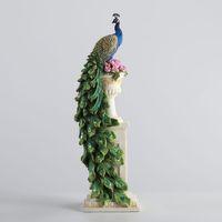 Wise Karışık-Wise Biblolar - Vazo Üstünde Tavus Kuşu Biblo 12x10,5x34,5 cm Dekoratif Obje