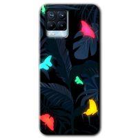BeRa Aksesuar Realme 8 Pro Kılıf Baskılı Kapak - Lighter Butterfly +Tam Kaplayan Mat Seramik