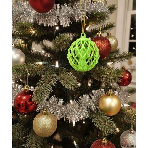 Yeşil Kafes Desenli Dekoratif Yilbasi Susu