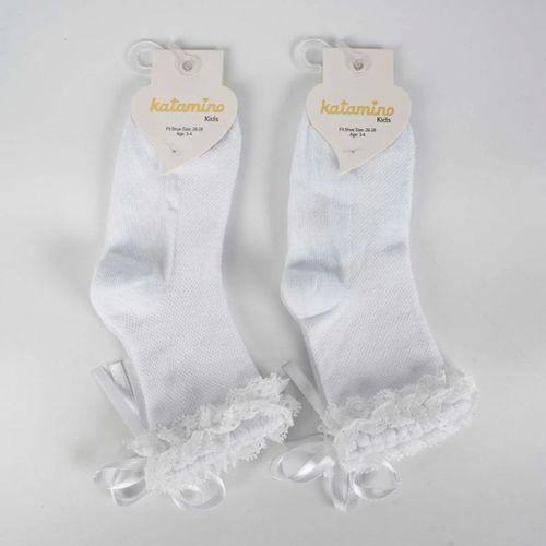 Katamino Ayçıl Aks. Kız Soket Çorap K22230 Beyaz