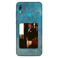 Huawei Y7 2019 Kılıf Atatürk (30) Silicone Case Turkuaz Taş