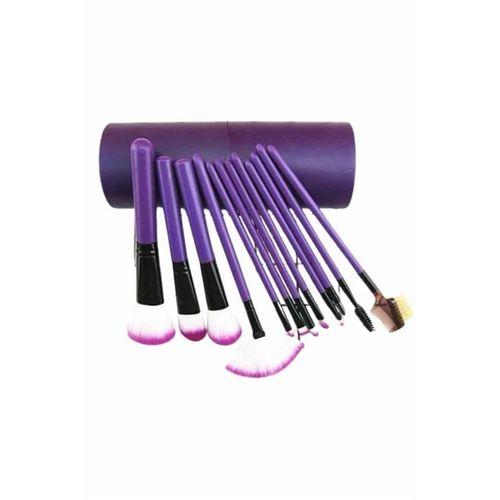 12 Parça Makyaj Fırçası Yumuşak Kıllı Profesyonel Fırça Seti Yüksek Kaliteli Pürüzsüz