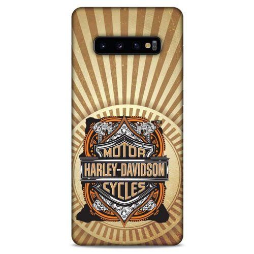 Samsung Galaxy S10 Plus Uyumlu Kılıf Motorsiklet (5) Koruma Kabı Harley Davidson