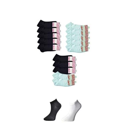 Siyah Ve Beyaz Kadın Bilek Çorap 15 Çift