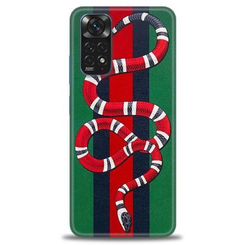 Xiaomi Redmi Note 11S Kılıf HD Baskılı Kılıf - Yılan + Tam Ekran Koruyucu