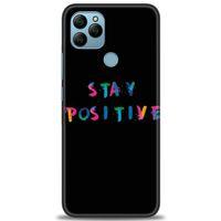 General Mobile GM 22 Kılıf HD Baskılı Kılıf - Stay Positive + Tam Ekran Koruyucu