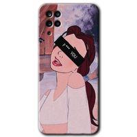MRCİLETİSİM Samsung Galaxy A12 Kılıf HD Desen Baskılı Arka Kapak + Temperli Cam - Bad Girl