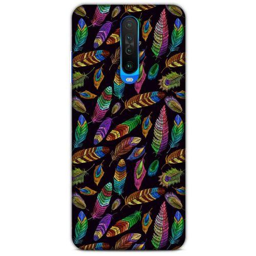 Xiaomi Poco X2 Kılıf Desenli Özel Seri Tüyler (15) Antişok Kılıf