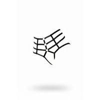 Siyah Tanga - Külot Yüksek Bel Halka Detaylı Bantlı - Brf1211