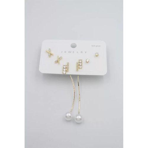 Çoklu Set Küpe - Altın