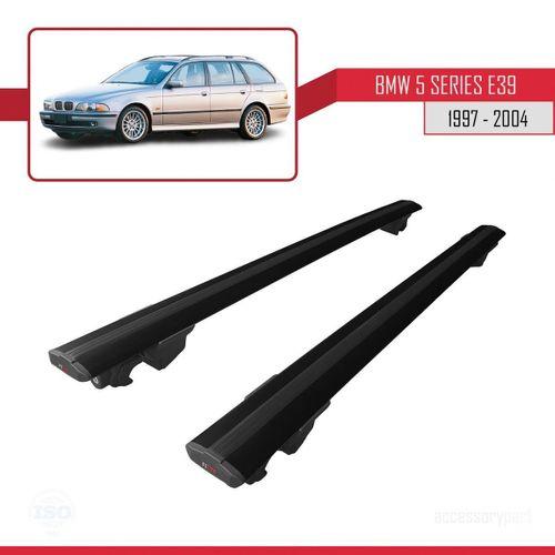 BMW 5 Serisi (E39) 1997-2004 Arası ile uyumlu HOOK Model Anahtar Kilitli Ara Atkı Tavan Barı SİYAH