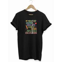 24 Kasım Öğretmenler Günü Hediye Temalı Oversize Bisiklet Yaka T-shirt - Siyah