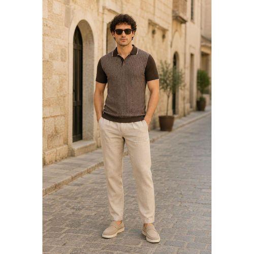ALEXANDERGARDI POLO YAKA T-SHIRT, KAHVERENGİ (AG504602)