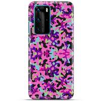 Huawei P40 Pro Uyumlu Kılıf Pembe Delisi (34) Slim Armor Kılıf Kamuflaj