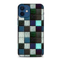 Apple iPhone 12 Mini Kılıf Patchwork (46) Core Armor Kılıf Gri Cam Göbeği