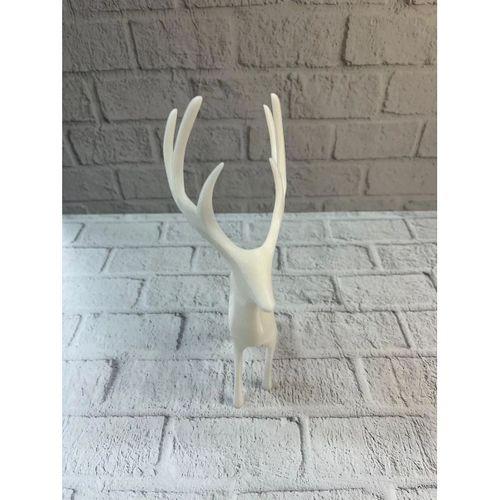 Geyik Figürü Beyaz Modern Salon Ve Raf Dekoru