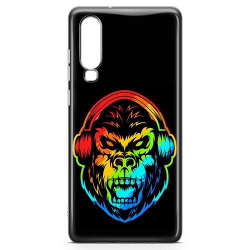 Huawei P30 Kılıf Goril Colorful Arka Kapak Koruma Desenli Full Koruyucu