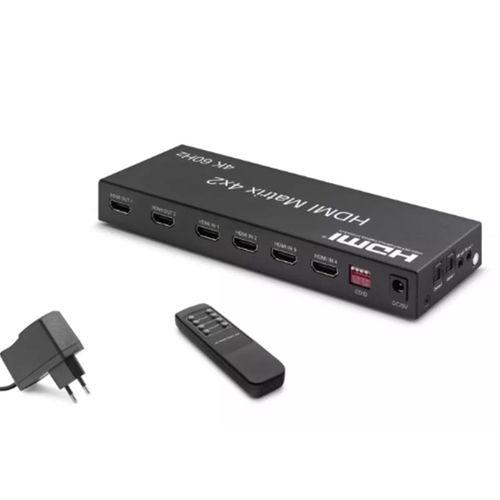 Hadron Hdx1334 Hdmi Switch & Splitter 4-ın 2-out Matrix Siyah 4k Hdmı Girişi: 4 Hdmı Çıkışı: 2