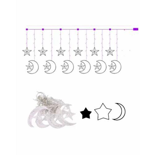 Hilal Yıldız Led Perde Işık Balkon Pencere Ve Oda Dekorasyonu