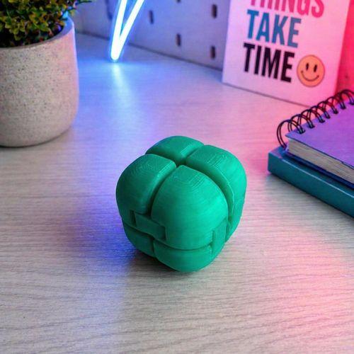 Sonsuzluk Küpü (Infinity Cube) Dairesel Yeşil Stres Oyuncağı