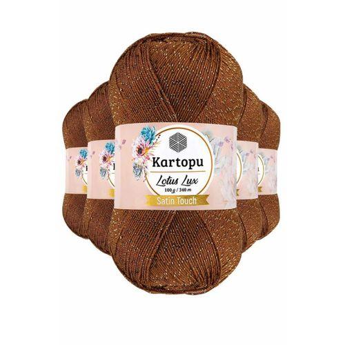 5 Adet Lotus Lux Bikini Büstiyer Bluz Simli Örgü İpi K840 Koyu Hardal