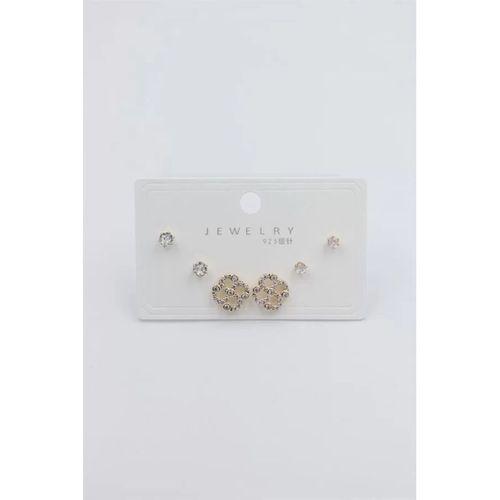 Çoklu Set Küpe - Altın