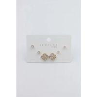 Çoklu Set Küpe - Altın