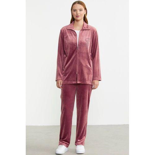 Sementa 76387 Fermuarlı Kadife Tunik Eşofman Takım