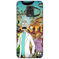 Xiaomi Redmi Note 9 Pro Uyumlu Kılıf Rick And Morty (42) Rugged Armor Kılıf Story Train Morty