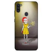 Samsung Galaxy M11 Kılıf FunnyMaX (32) Soft Silikon Kılıf Turuncu Kahve