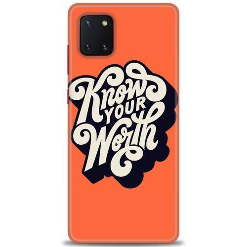 Samsung Galaxy A81 / Note 10 Lite Kılıf HD Baskılı Kılıf - Know Your Worth + Tam Ekran Koruyucu