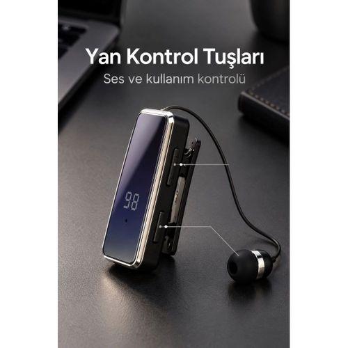 Tek Kulaklıklı Bluetooth Kulaklık Klipsli Ve Yan Tuşlu