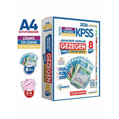 2026 KPSS Anamorfik Lisans ÖnLisans Ortaöğretim GY-GK GEZEGEN Serisi 8li Deneme TG Dijital Çözümlü